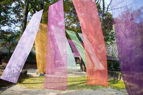 쪽 산수화 염색